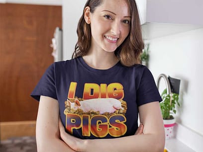 I Dig Pigs Navy Shirt